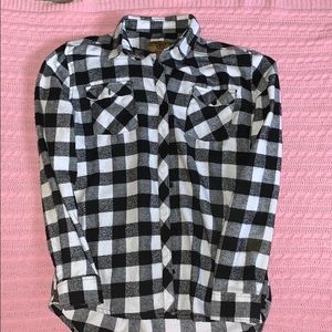 Black and a White flannel